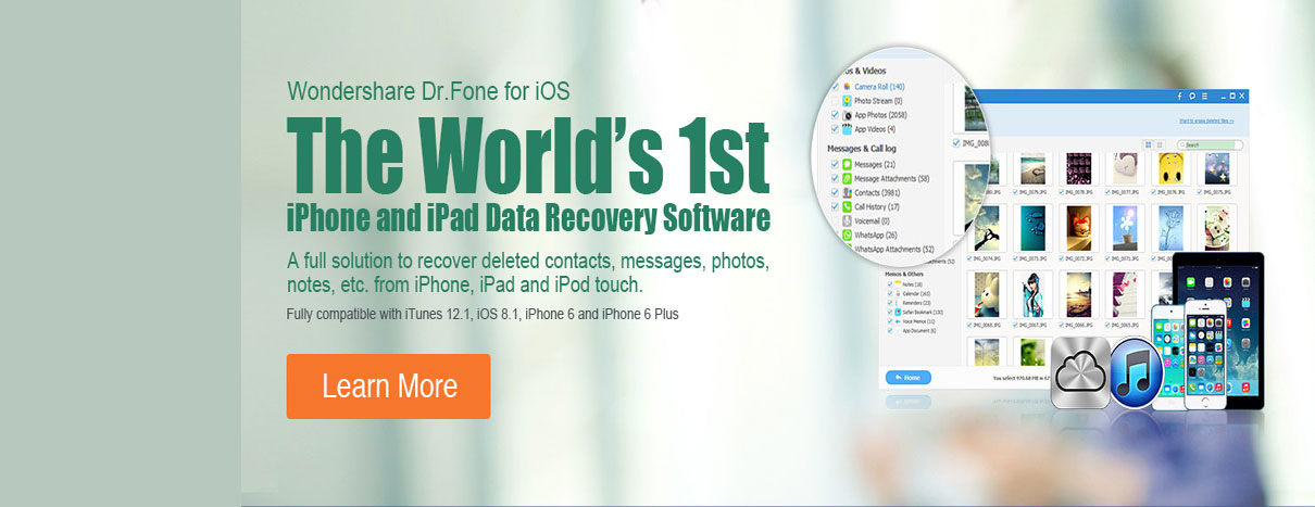 Wondershare Dr. Fone for iOS Data Recovery Software